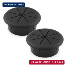 2pcs 2 Inch Cable Grommet, Black | Flexible Desk Grommet, Cable Cord Hole Plug, picture