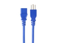 Monoprice 18AWG Power Cable, 6ft, Blue, 3 Conductor PC Power Connector Socket picture