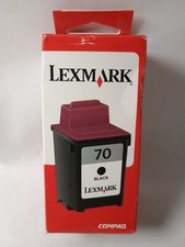 Lexmark 70 Black Ink Cartridge 12A1970 New and Sealed in Package picture