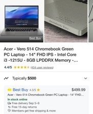 Acer Chromebook Vero 514 - CBV514-1H-38VS picture