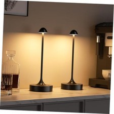 Black Cordless Rechargeable Table Lamp - Battery Operated Desk Lamp - 2 Pack picture