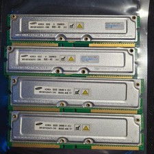 Samsung 1GB Lot 4x256MB PC800 800MHz 184-Pin RDRAM RAM RIMM Vintage - READ picture