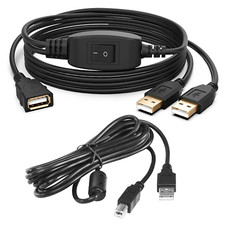 Herfair USB Splitter - 1 in 2 Out USB Splitter Y Cable Printer Cable Splitter picture