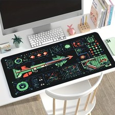 1 Large Gaming Mouse Pad | Non-slip Rubber Base, Extra Long Desktop Pad with P picture