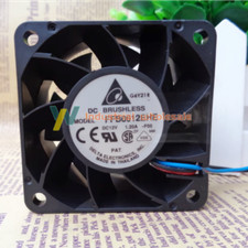 1PC Delta FFB0612EHE 6038 12V 1.2A 6CM 3-Wire Double Ball Bearing Cooling Fan picture