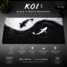 Yin Yang Koi Mouse Mat XL | Gaming Mouse Pad | Premium | 900x400x2mm picture