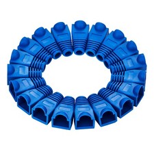 100 pcs Boot Cap Cover for RJ45 Network Connectors Cat5 Cat5e Cat6 Cable Blue picture