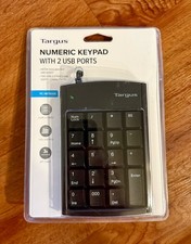 Targus Numeric Keypad USB with 2-port Hub 19 Key Full Size PAKP004B - New Sealed picture