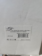 Linkskey 2-Port Dual Monitor DVI/DVI USB AUDIO/MIC KVM Switch LDV-DM202AUSK #z69 picture