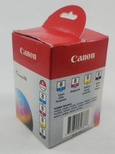 New Sealed Canon ChromaLife 100 CLI-8 Ink 4 Pack Black Cyan Magenta Yellow picture