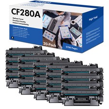 20 PACK Toner Cartridge CF280A 80A For HP LaserJet Pro 400 M401a M401d M401dn picture