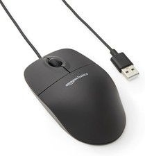 Amazon Basics 3-Button USB Wired Mouse w/ Responsive Tracking, Plug & Play picture