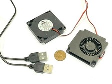 2x  USB connector  Blower Fan 5V 50mm DC Cooling 50mm x 10mm 5010  GDB5010 E30 picture