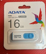 Adata 16GB Classic C008 USB 2.0 Flash Drive 16 GB USB 2.0 White Blue AC008 picture