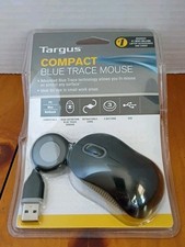 Targus Compact Blue Trace Retractable USB Wired Mouse AMU75US PC MAC NEW picture