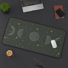 Minimalist Moon Phases Stars Constellation Sketch - Gaming Desk Mat Mouse Pad picture