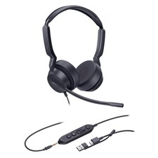 Yealink UH42 SE Wired Headset, USB-A/C & 3.5mm,in-Line Controls, On-Ear picture
