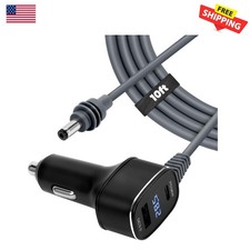 Durable Dual Port Mini Car Adapter 10FT - Digital Display & Protection picture