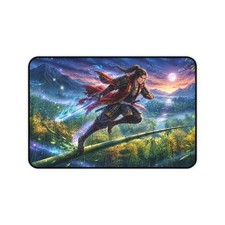 Anime Fantasy Samurai Warrior Desk Mat Mystic Samurai Mouse Pad picture