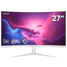 CRUA CR270QB 27 Inch FHD 100Hz Curved Monitor, 1080P 1800R 99% sRGB PC Computer picture
