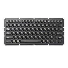 Panel Mount 81 keys IP66 Waterproof Medical Silicone Keyboard With Metal Base picture