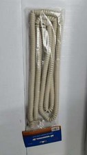 Esaw 50' Foot Modular Telephone Coiled Handset Cord Ivory Replacement picture