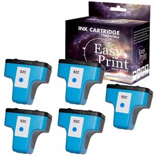 5PK replace for HP02 Ink Cartridge for PhotoSmart 3108 3210 C5180 Printer,Cyan picture