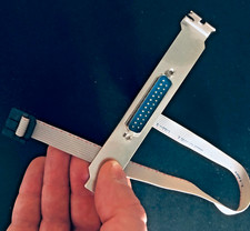 DB25 DB-25 Male to 10-Pin (2x5) IDC Female Adapter on expansion slot cover brack picture