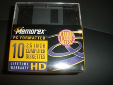 NEW NOS Memorex PC Formatted 10 HD 3.5 in Computer Diskettes picture