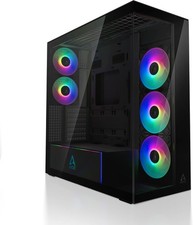 Arctic Xtender PC Case-Mid Tower-Tempered Glass A-RGB (Mirror Black) ACPCC00018A picture