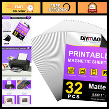 Magnetic Printable Sheets 32 Pack, Matte Finish 8.5