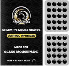 Mouse Skates for Glass Mousepads UHMWPE Universal Round Dots 6.5mm 40pcs Rounded picture