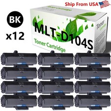 12PK Compatible MLT-D104S D104S Toner Cartridge For ML-1670 Laser Printers picture