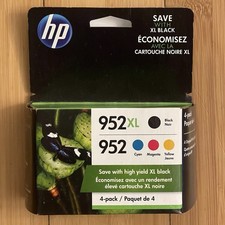 GENUINE HP 4-PACK HP 952XL Black & 952 Color Ink OFFICEJET PRO 8710 New Sealed picture