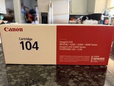 Genuine Canon 104 Black Toner Cartridge New OEM Factory Sealed Box picture