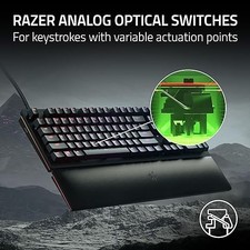 Black - Razer Huntsman V2 Analog Gaming Keyboard: Adjustable Actuation via picture