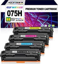 4-Pack Toner Cartridge Black Magenta Cyan Yellow BN 075H Canon With Chip picture