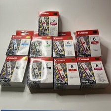 Lot Of 9 Genuine Canon 6 BCI-6 Black ,Cyan,Magenta, & Photo Cyan Ink Cartridges picture