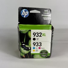 HP 932 XL Black & 933 Tri-Color Cyan, Magenta,Yellow Ink Cartridge Exp. Nov 2021 picture