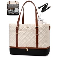 Lunch Tote Bag for Women, 15.6 Inch Laptop Work Bag With Lunch Compartment & ... picture