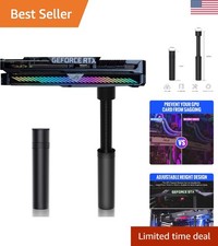 Elegant Black GPU Stand with Height Adjustment - Universal Graphics Card Support picture