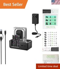 M.2 NVMe & SATA SSD/HDD Hard Drive Docking Station, USB-C 10Gbps NVMe Cloner&... picture