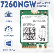 Intel 7260NGW Wireless M.2 WiFi 5 Card 1200Mbps Bluetooth Dual Band Laptop Lot picture