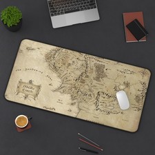 Lord of the Rings LOTR Middle Earth Map - Gaming Desk Mat Mouse Pad Playmat picture