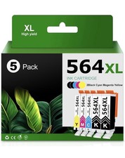 FADSOON® Compatible HP 564XL Ink (5 Combo Pack) for Photosmart 7515 7520 7525 picture