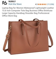Nubily Faux Leather Dark Brown 15.6