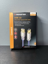 Monster  USB 3.0 A to B Connection Cable 7FT/2.13M Ultra High Speed Box Of 6 picture