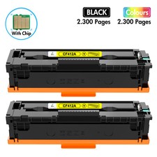 2 Pcs Toner Cartridge CF412A 410A For HP Color Laserjet Pro MFP M452nw M477fdw picture