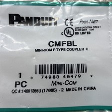 3- Panduit CMFBL Mini-Com F-Type Coupler C, Black, Sealed Packs, Free US Ship picture