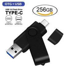 256GB Black Type C Flash Drive 2 in 1 OTG USB 3.0+USB C Memory Stick Thumb Drive picture